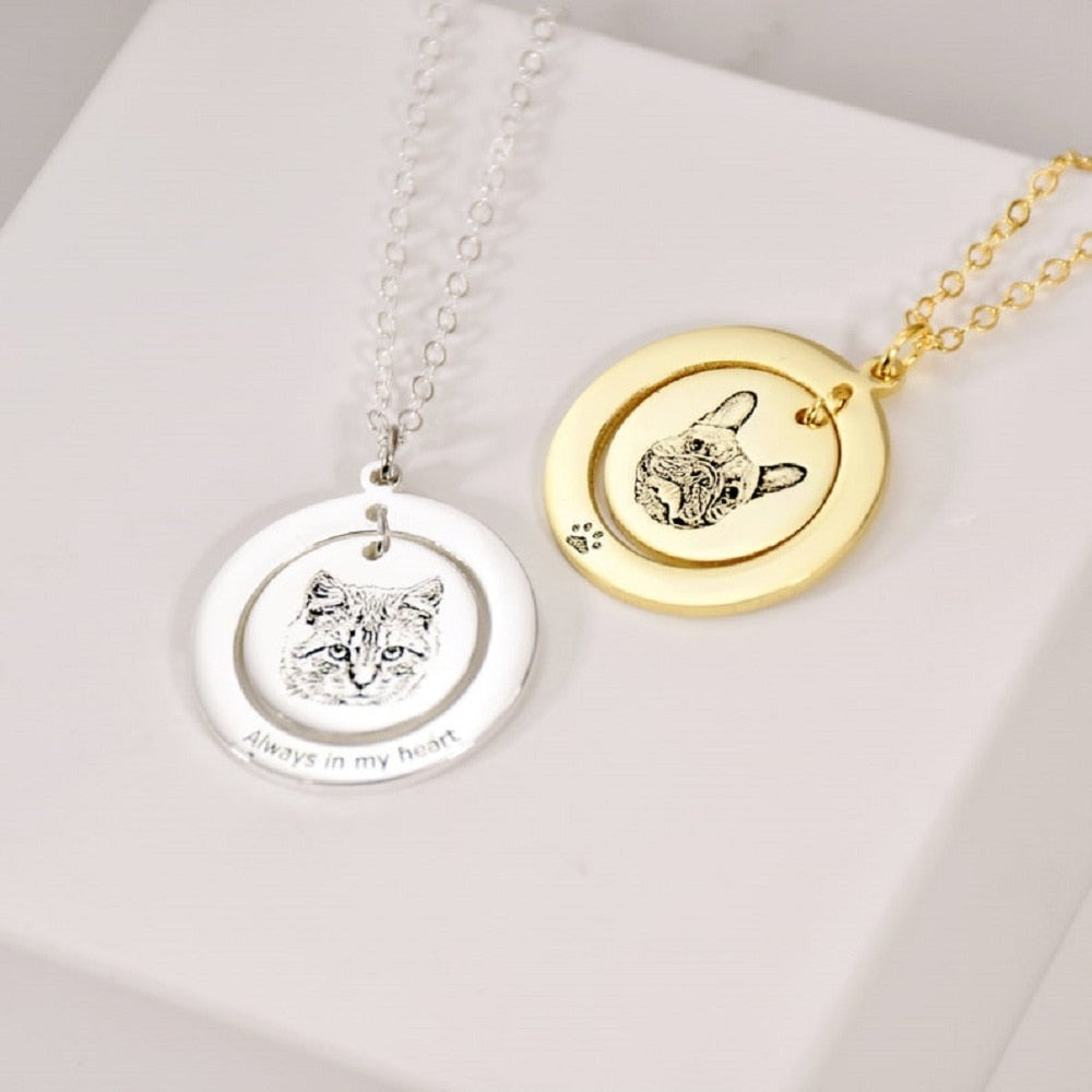 Custom Pet Portrait Necklace