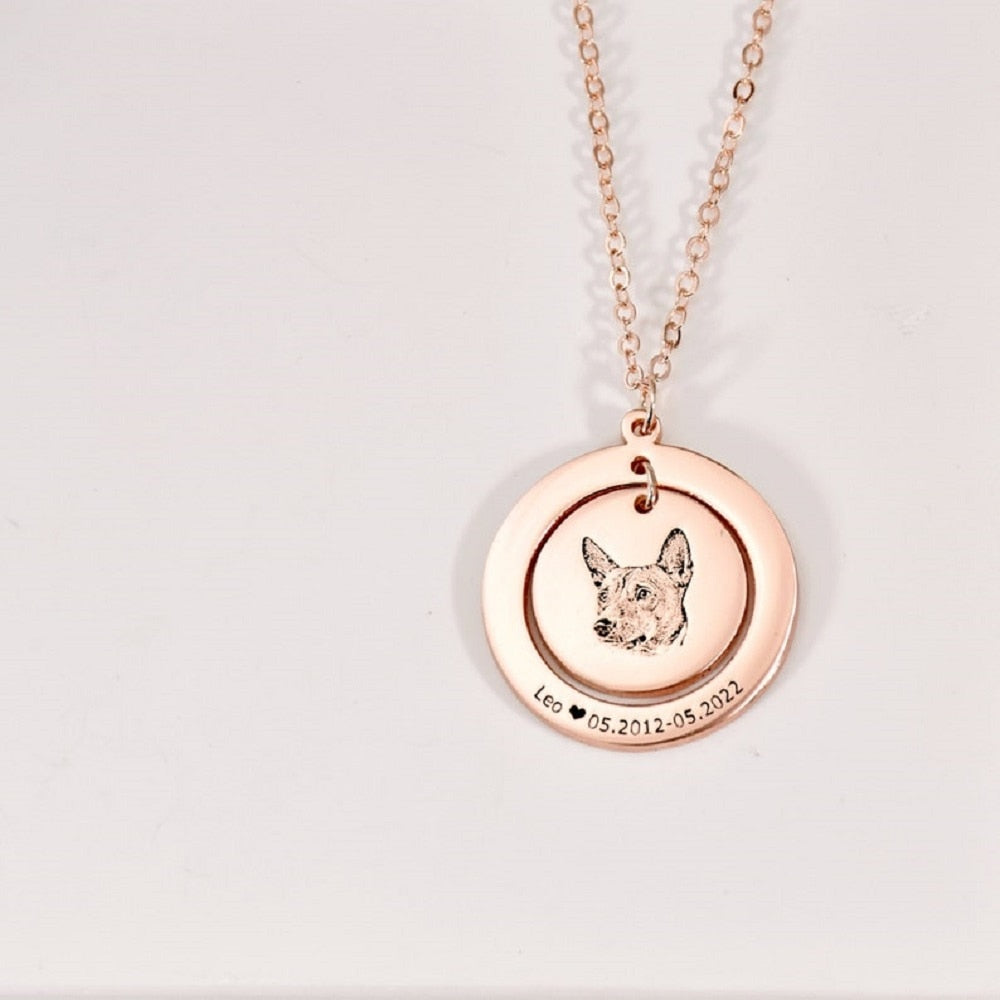 Custom Pet Portrait Necklace