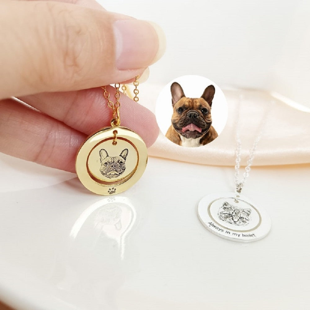 Custom Pet Portrait Necklace