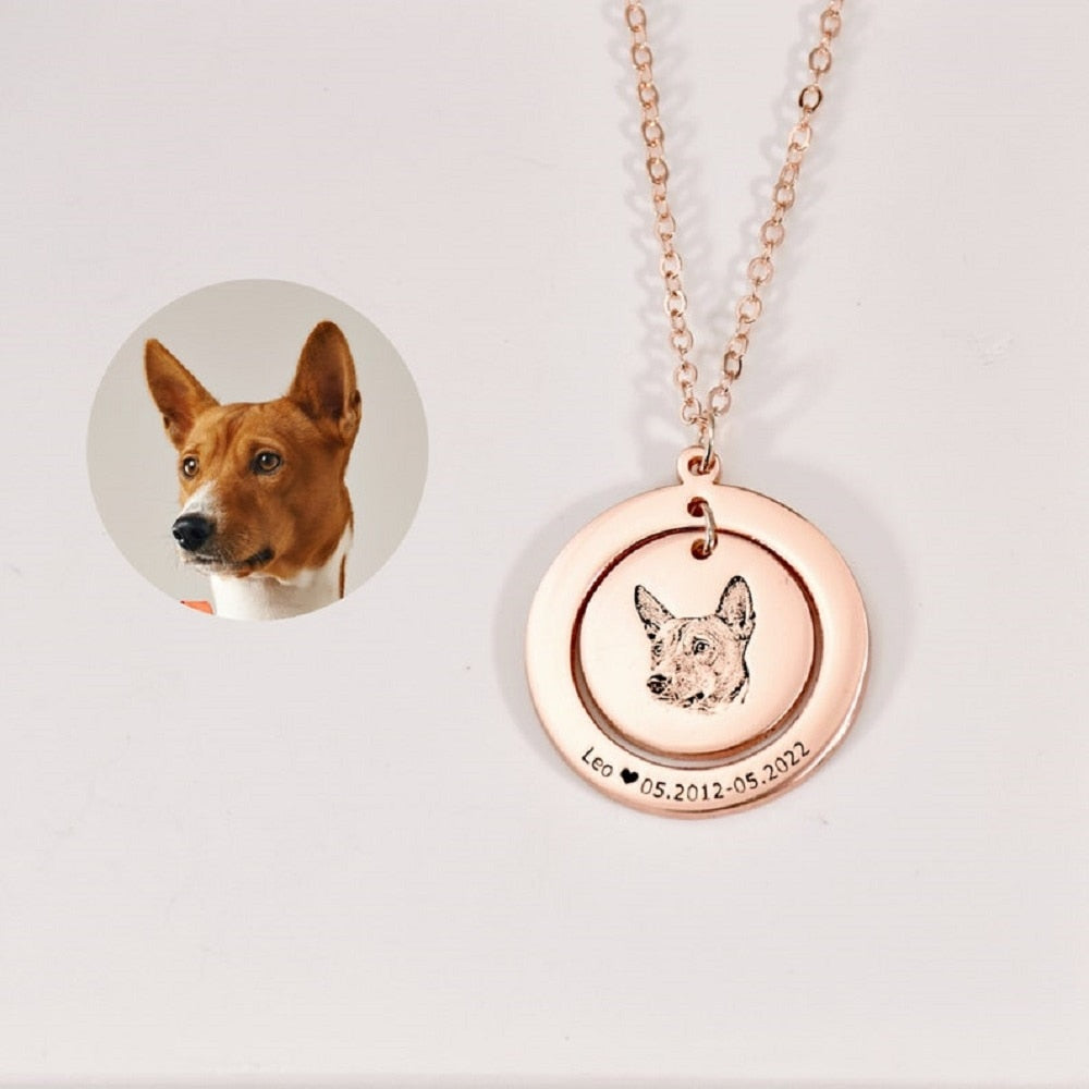 Custom Pet Portrait Necklace