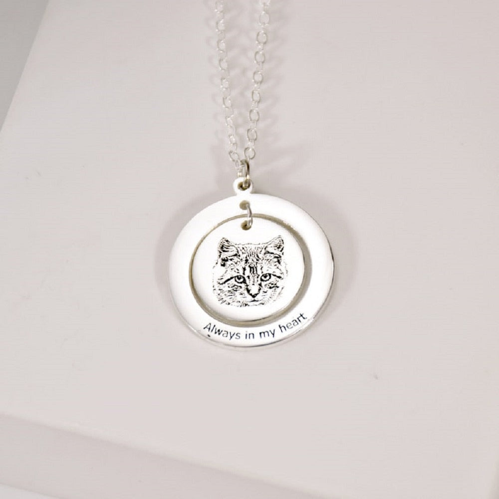 Custom Pet Portrait Necklace