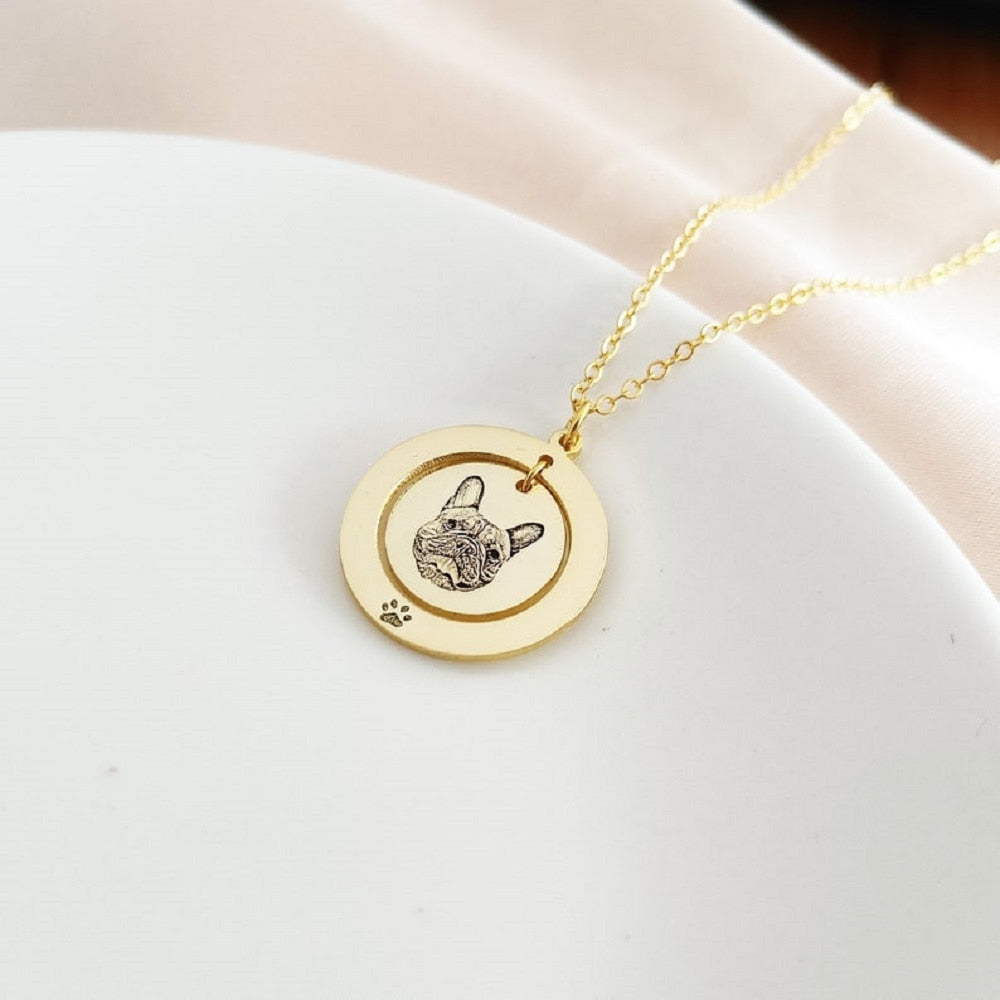 Custom Pet Portrait Necklace