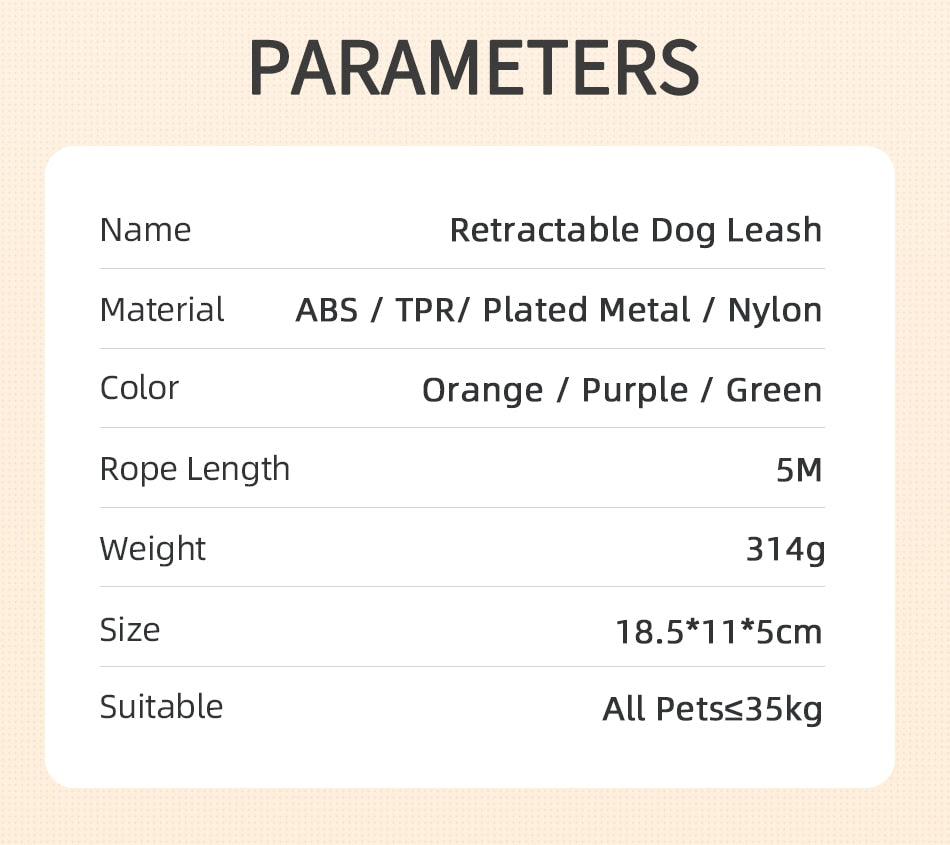 Automatic Retractable Pet Leash