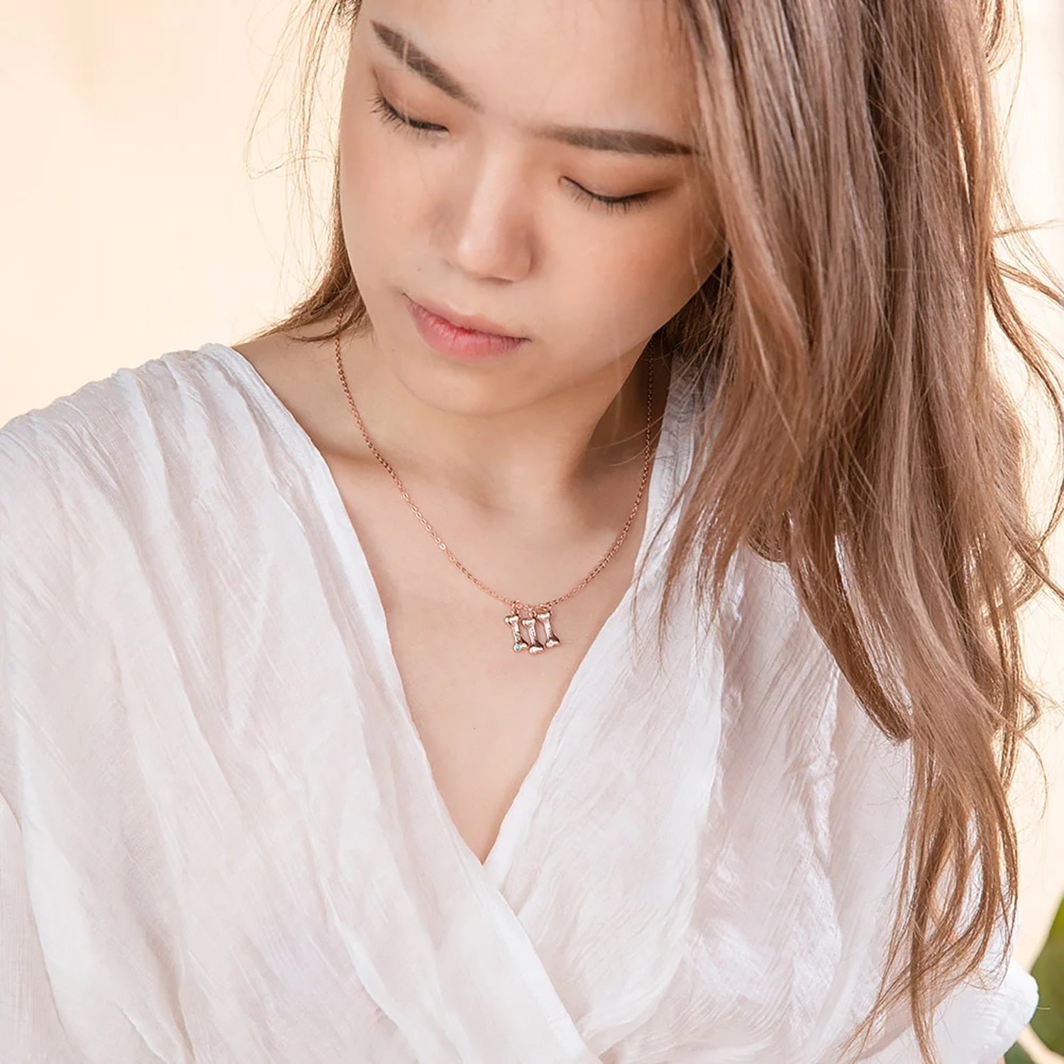 Customized Name Bone Necklace