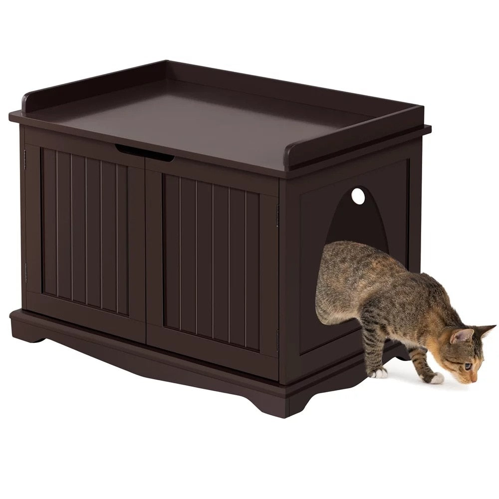 Wooden Cat Litter Box