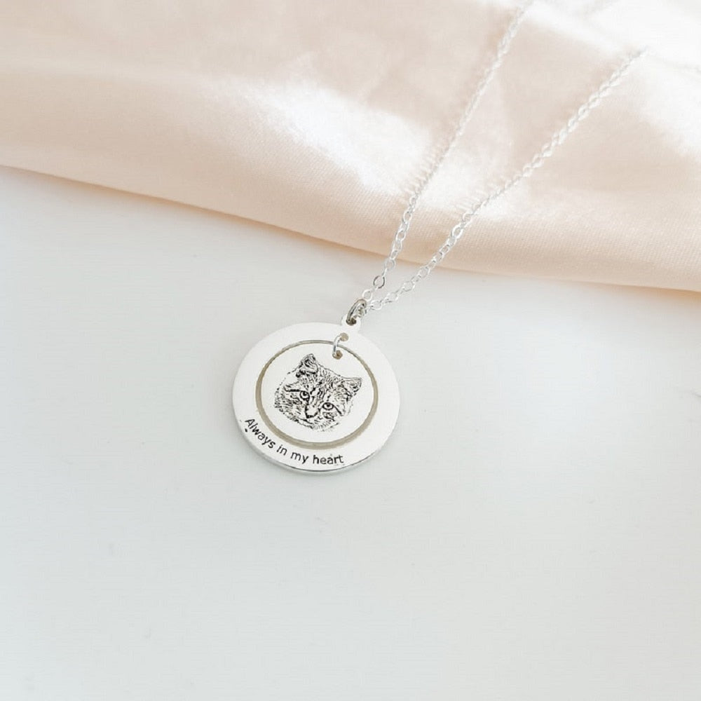 Custom Pet Portrait Necklace
