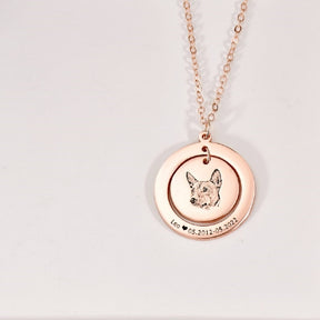 Custom Pet Portrait Necklace