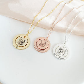 Custom Pet Portrait Necklace