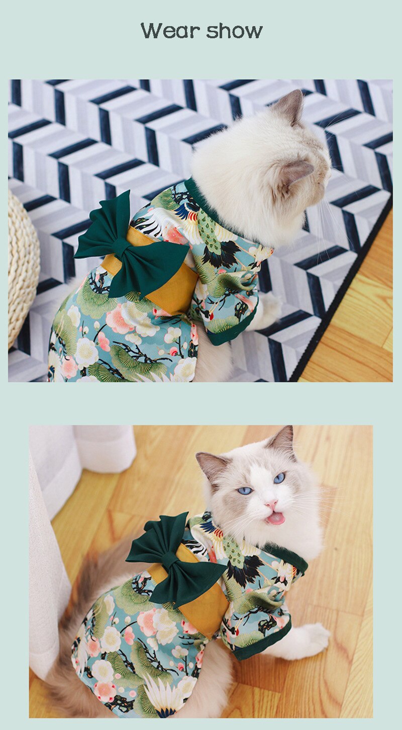 Summery Japanese Pet Kimono