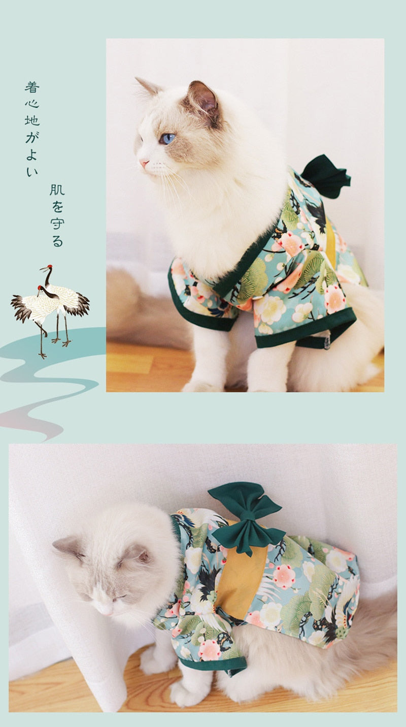 Summery Japanese Pet Kimono