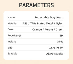 Automatic Retractable Pet Leash