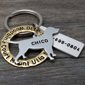 Personalized Dog Charm Keychain