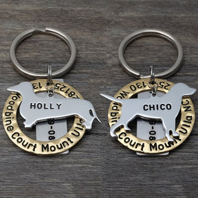 Personalized Dog Charm Keychain