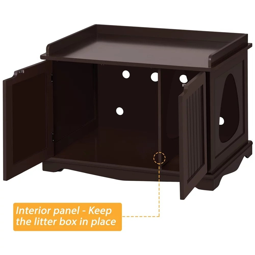 Wooden Cat Litter Box