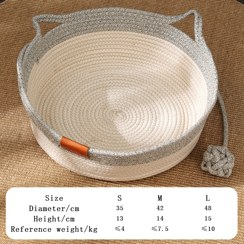 Hnadmade Rattan Woven Cat Nest