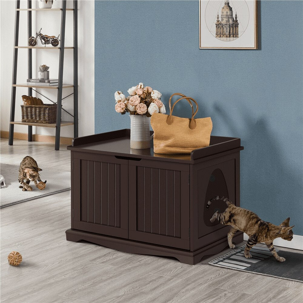 Wooden Cat Litter Box
