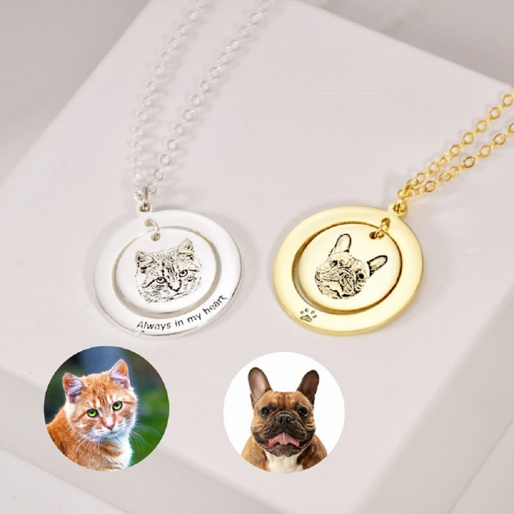 Custom Pet Portrait Necklace